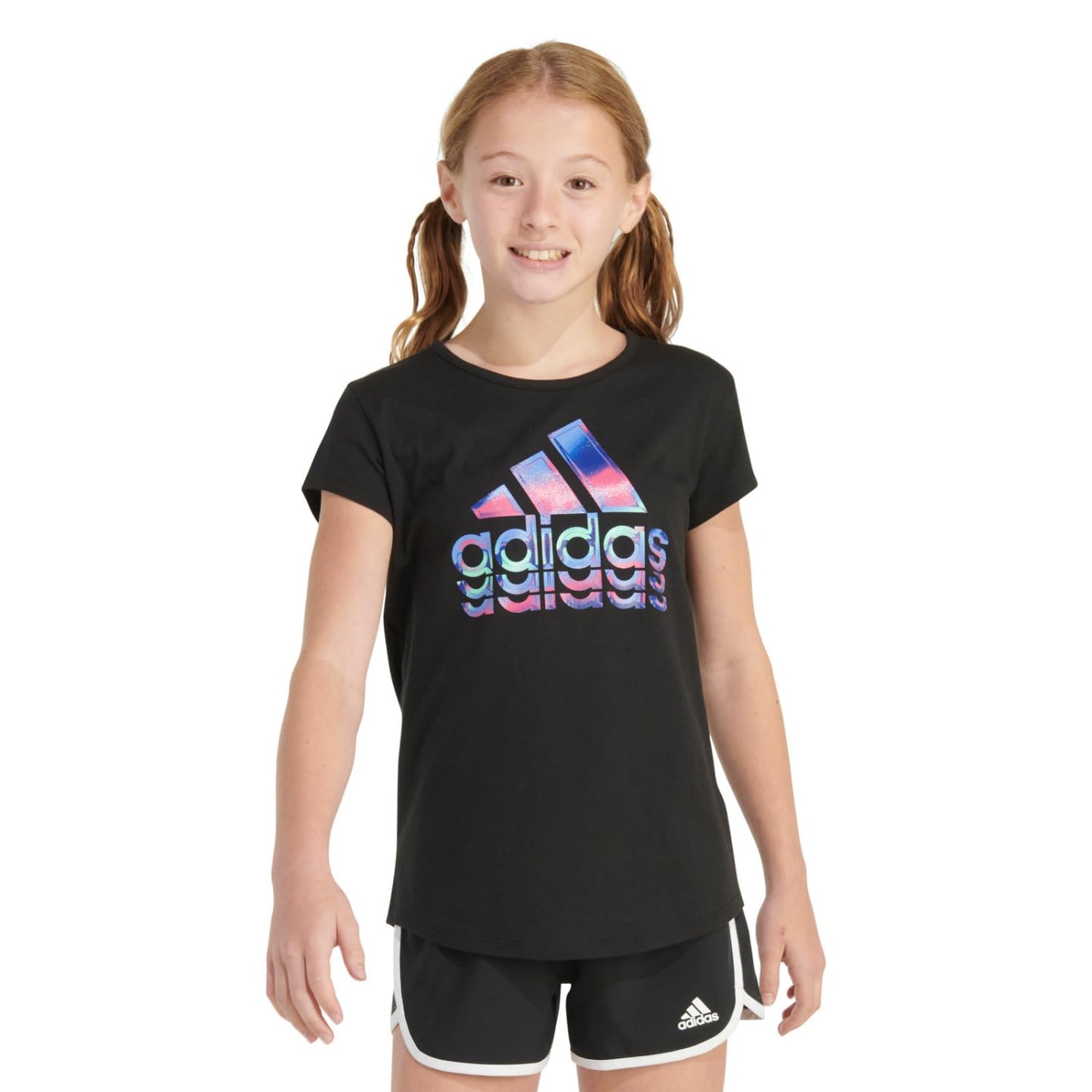 adidas Girls' Short Sleeve Cotton Essential T-Shirt Top - Purcell's Clothing Company - 