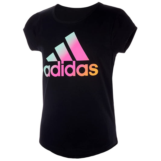 adidas Girls' Short Sleeve Cotton Essential T-Shirt Top - Purcell's Clothing Company - 