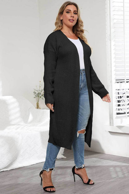 Plus Size Open Front Long Sleeve Cardigan - Purcell's Clothing Company