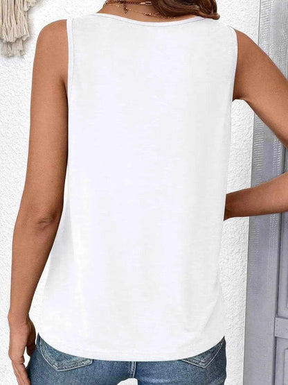 Ruched V-Neck Tank - Purcell's Clothing Company