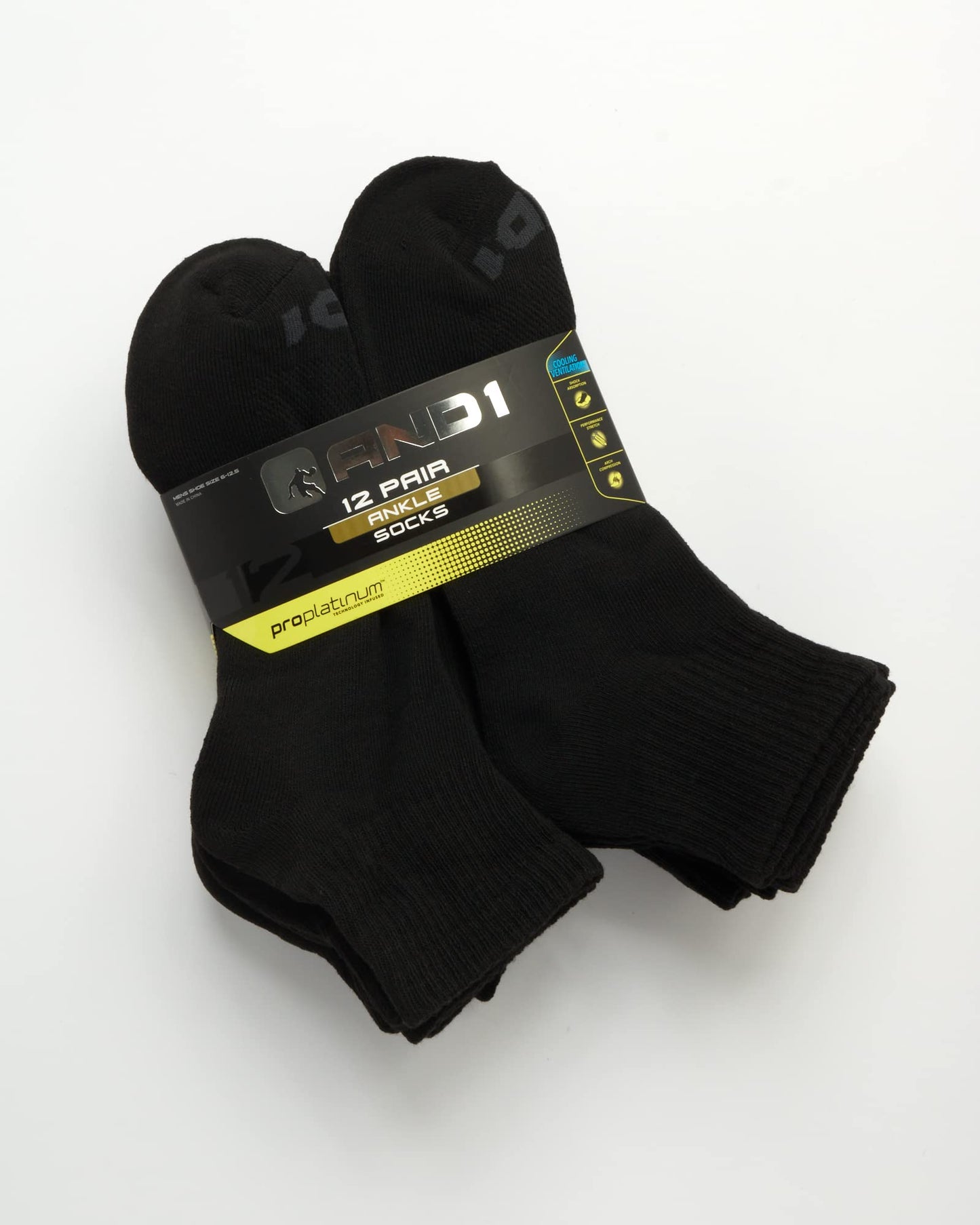 AND1 Quarter Socks (12 Pack) - Purcell's Clothing Company - 