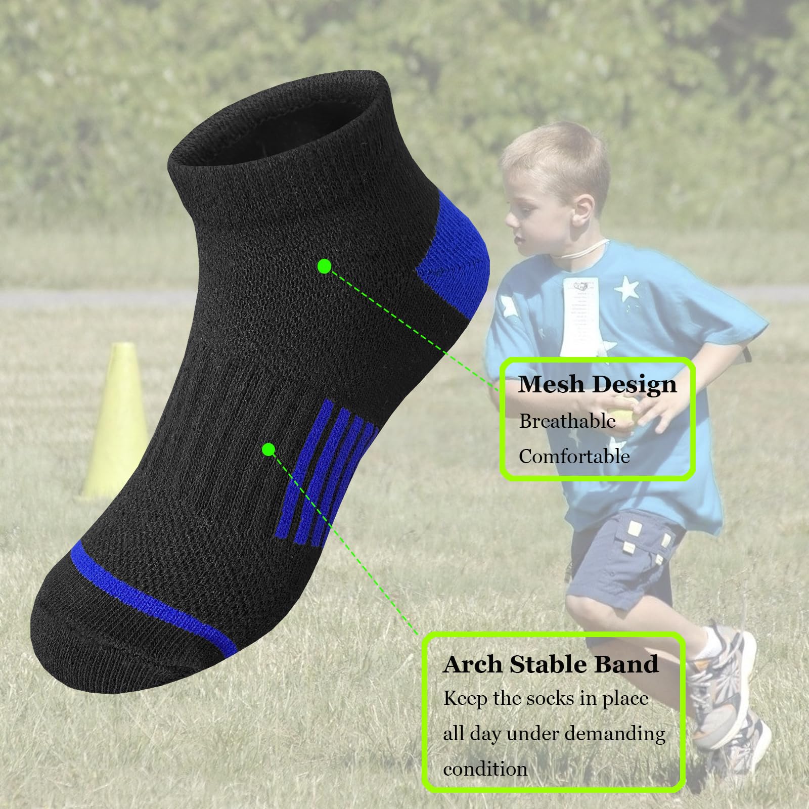 Ankle Athletic Socks (12 Pair) - Purcell's Clothing Company - 