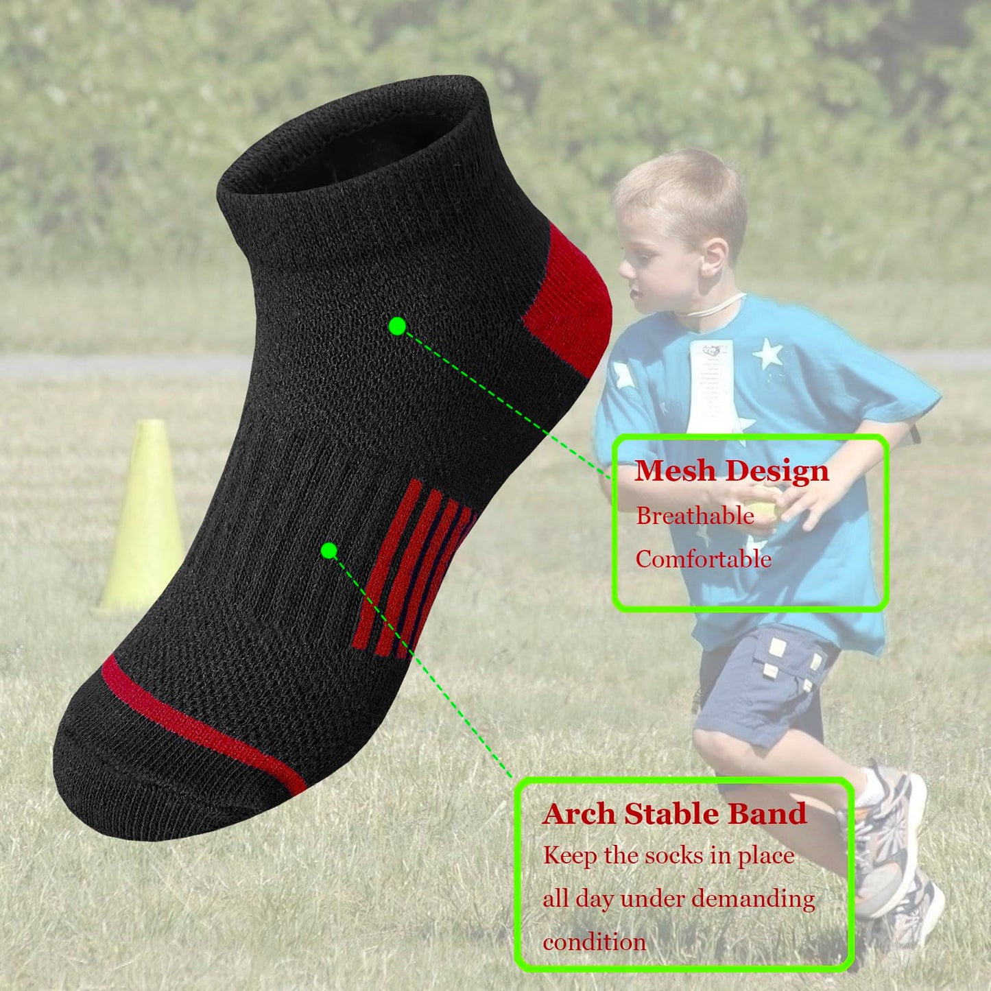 Ankle Athletic Socks (12 Pair) - Purcell's Clothing Company - 