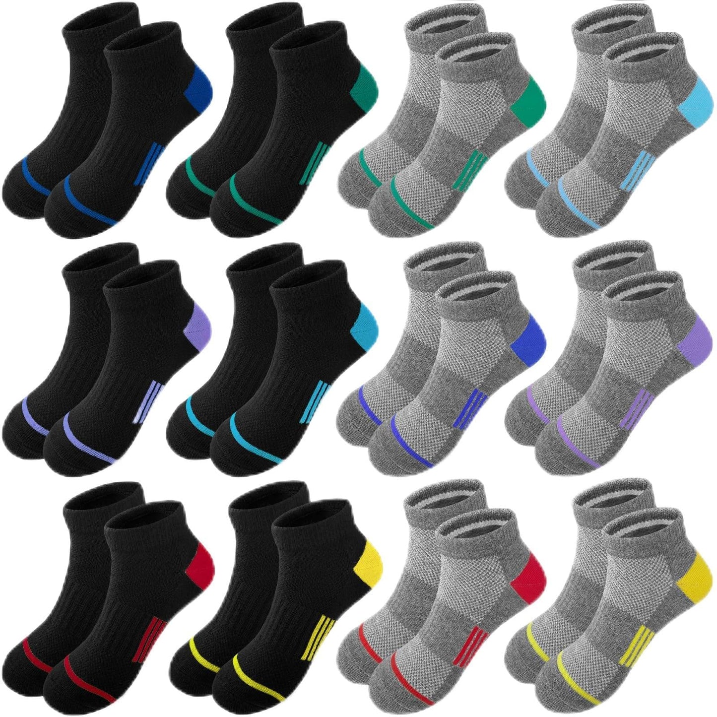 Ankle Athletic Socks (12 Pair) - Purcell's Clothing Company - 