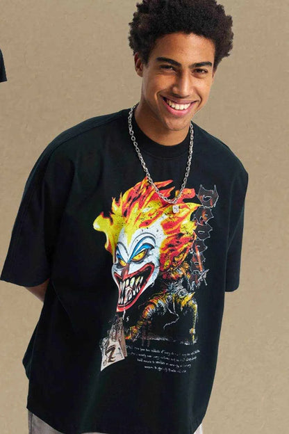 Graphic Round Neck Half Sleeve T-Shirt - Purcell's Clothing Company