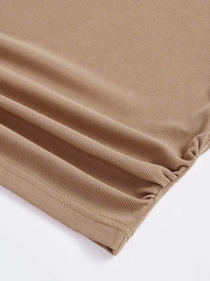 Round Neck Long Sleeve Top and Tied Pants Set - Purcell's Clothing Company