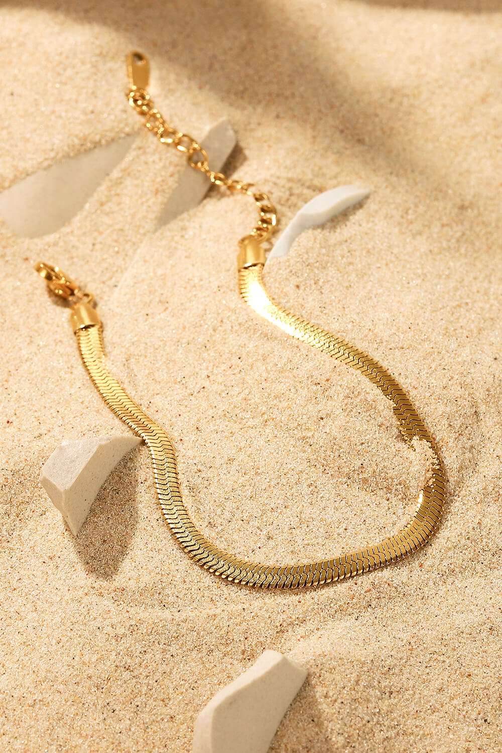 Herringbone Chain Stainless Steel Bracelet - Purcell's Clothing Company