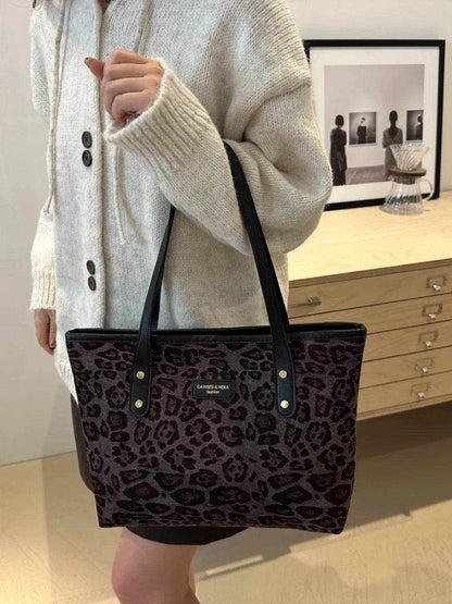 Leopard Polyester Tote Bag - Purcell's Clothing Company