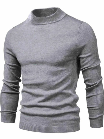 Men's Mock Neck Long Sleeve Sweater - Purcell's Clothing Company