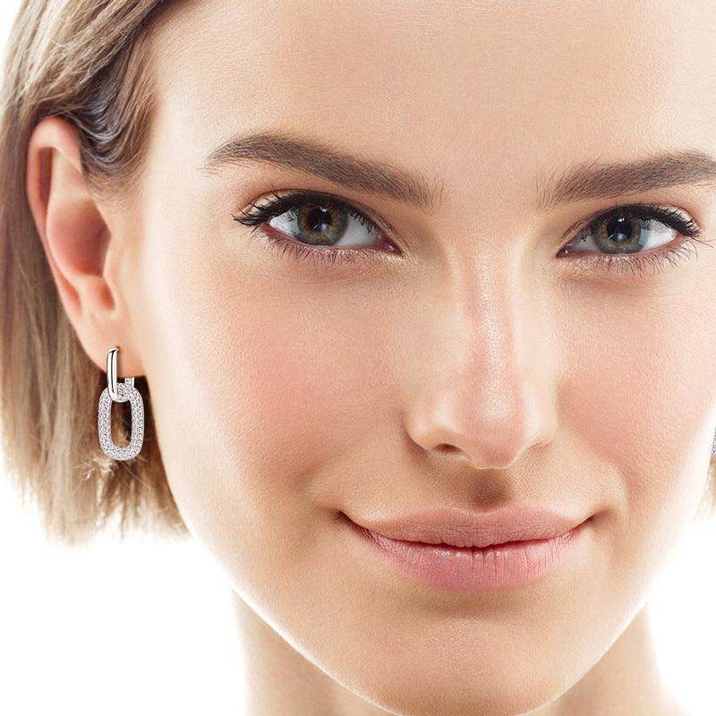 2.16 Carat Moissanite 925 Sterling Silver Earrings - Purcell's Clothing Company