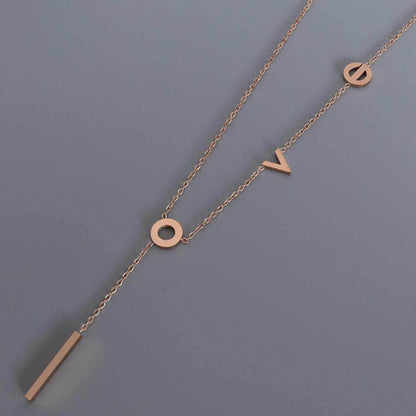 Titanium Steel Letter Necklace - Purcell's Clothing Company