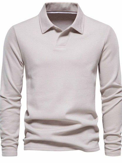 Collared Neck Long Sleeve Polo - Purcell's Clothing Company