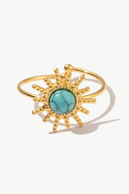 Natural Stone Sun Shape Open Ring - Purcell's Clothing Company