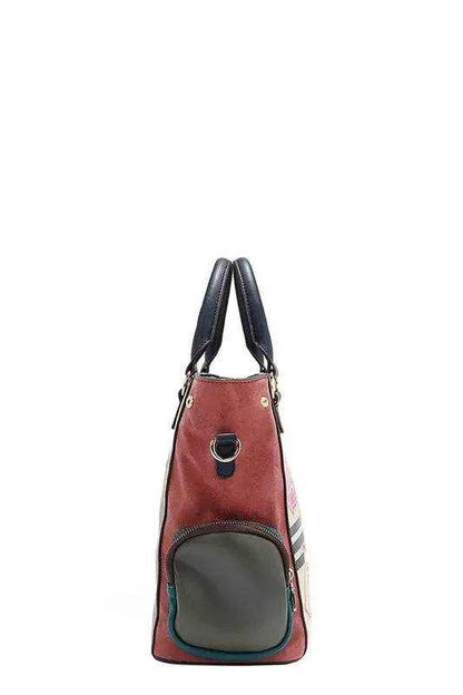 Nicole Lee USA Eco-Leather Handbag with Side Pockets - Purcell's Clothing Company