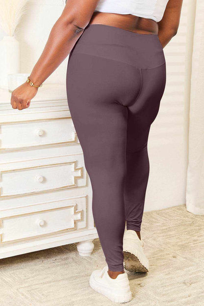 Double Take Wide Waistband Sports Leggings - Purcell's Clothing Company