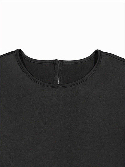 Round Neck Short Sleeve Midi Dress - Purcell's Clothing Company