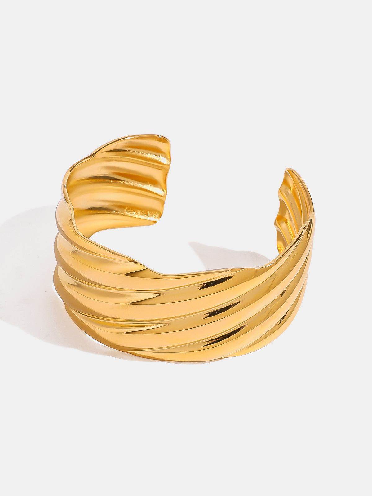 18K Gold-Plated Stainless Steel Open Ring - Purcell's Clothing Company