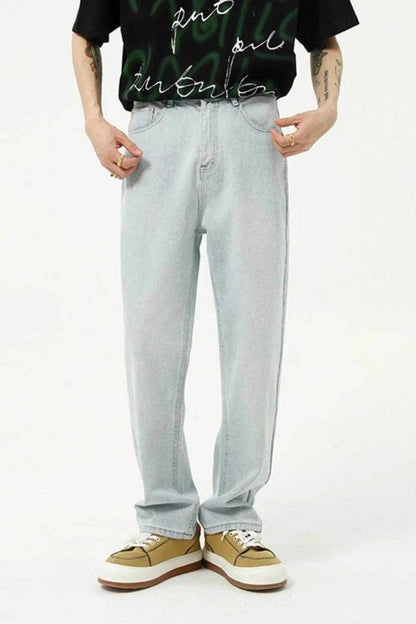 Washed Straight-Leg Slim Jeans - Purcell's Clothing Company