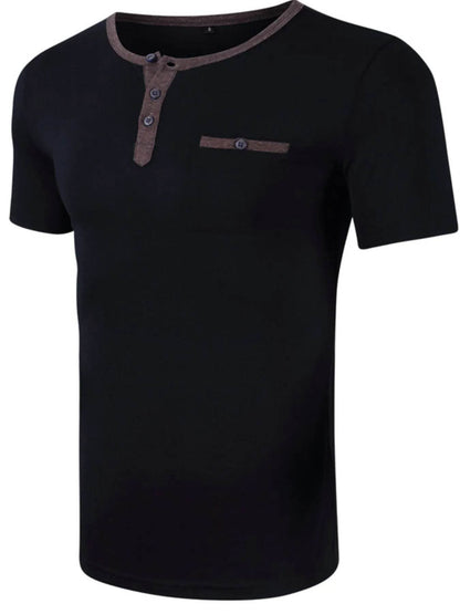 Casual Henley Pocket T-Shirt - Purcell's Clothing Company