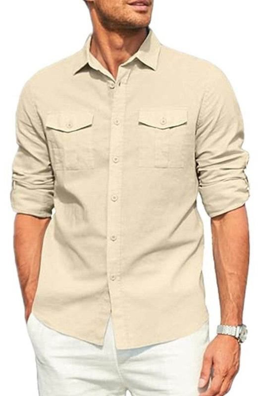 Button Down Collared Neck Long Sleeve Shirt - Purcell's Clothing Company