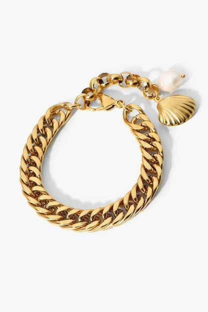 18K Gold-Plated Curb Chain Bracelet - Purcell's Clothing Company