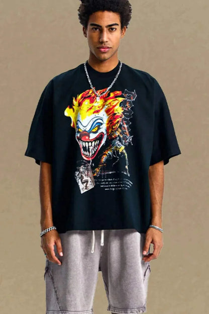 Graphic Round Neck Half Sleeve T-Shirt - Purcell's Clothing Company