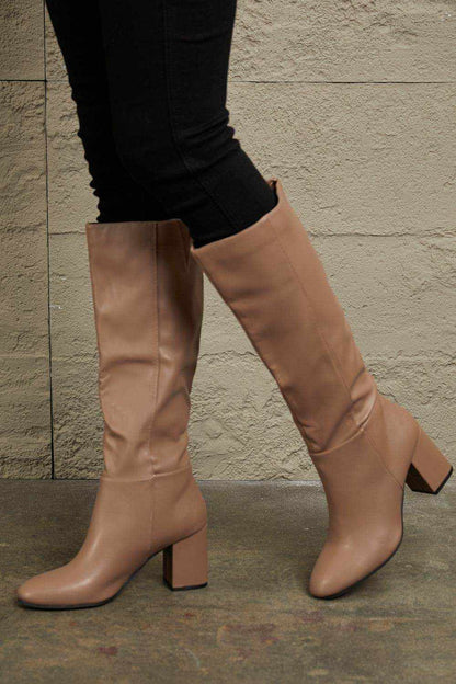 East Lion Corp Block Heel Knee High Boots - Purcell's Clothing Company
