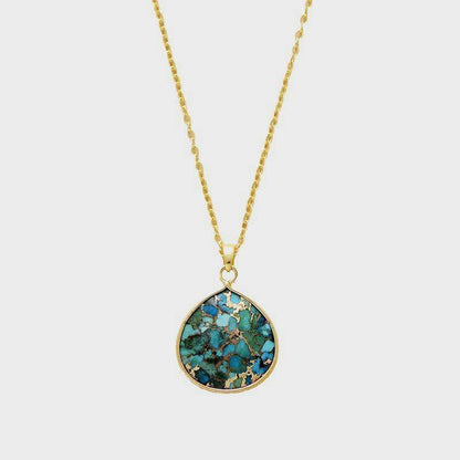 Turquoise Chain Pendant Necklace - Purcell's Clothing Company