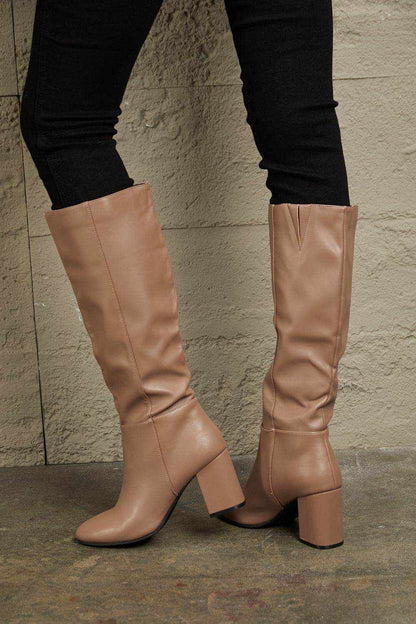 East Lion Corp Block Heel Knee High Boots - Purcell's Clothing Company