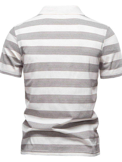 Contrast Striped Short Sleeve Polo - Purcell's Clothing Company