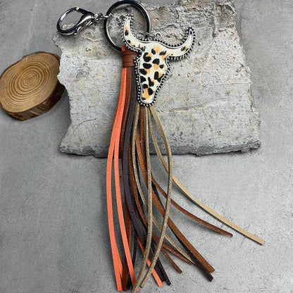 Bull Shape Fringe Key Chain - Purcell's Clothing Company