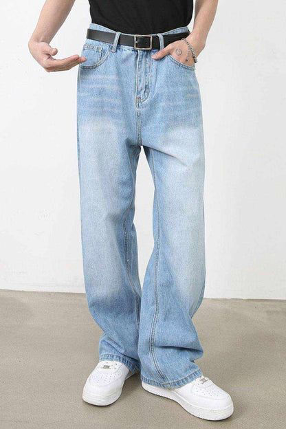 Men's Wide Straight Jeans with Pockets - Purcell's Clothing Company