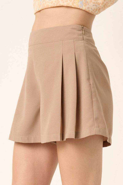 Mittoshop Side Invisible Zipper Pleated Shorts - Purcell's Clothing Company