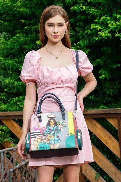 Nicole Lee USA Eco-Leather Handbag with Side Pockets - Purcell's Clothing Company