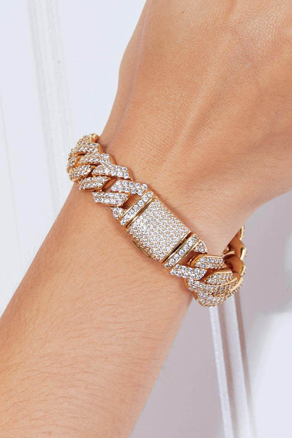 Alloy Inlaid Zircon Bracelet - Purcell's Clothing Company