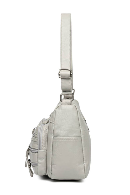 Multi-Pocket PU Leather Crossbody Bag - Purcell's Clothing Company