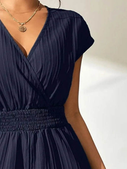 Tied Surplice Short Sleeve Romper - Purcell's Clothing Company