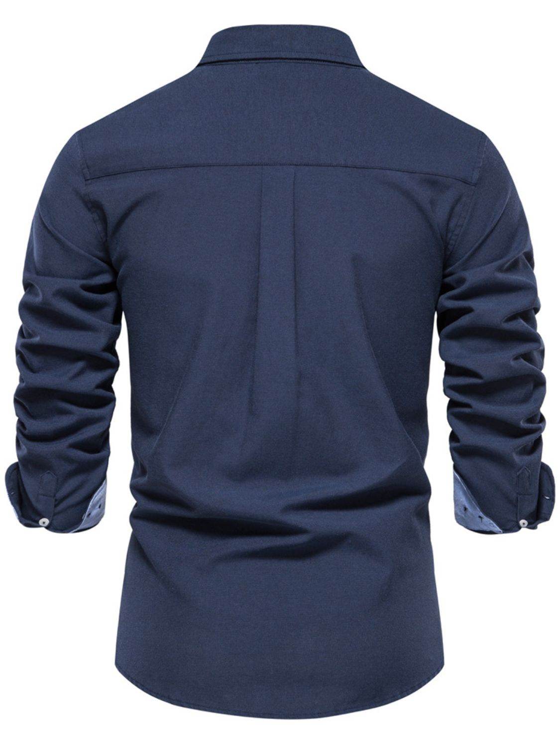 Solid Button Down Collared Neck Shirt - Purcell's Clothing Company