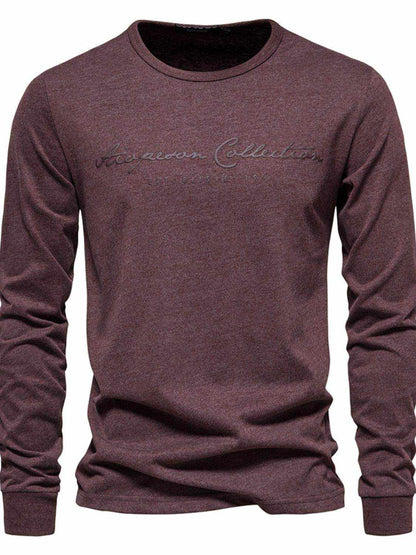 Round Neck Letter Graphic T-Shirt - Purcell's Clothing Company