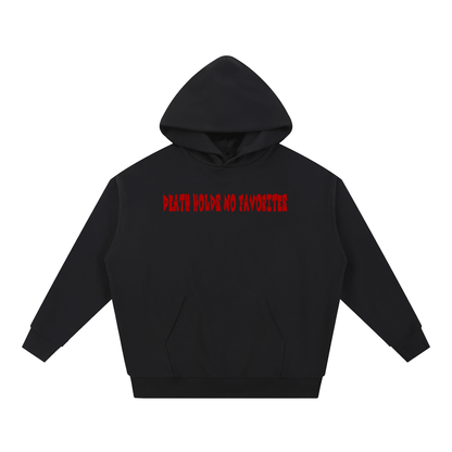 Death Holds No Favorites Essential Heavyweight Hoodie (UNISEX)