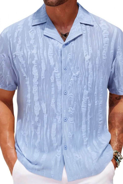 Collared Neck Short Sleeve Shirt - Purcell's Clothing Company