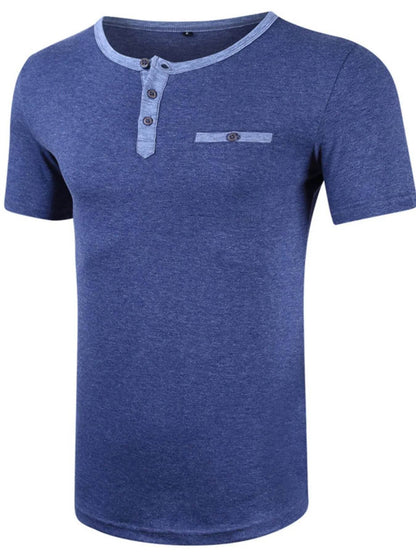 Casual Henley Pocket T-Shirt - Purcell's Clothing Company