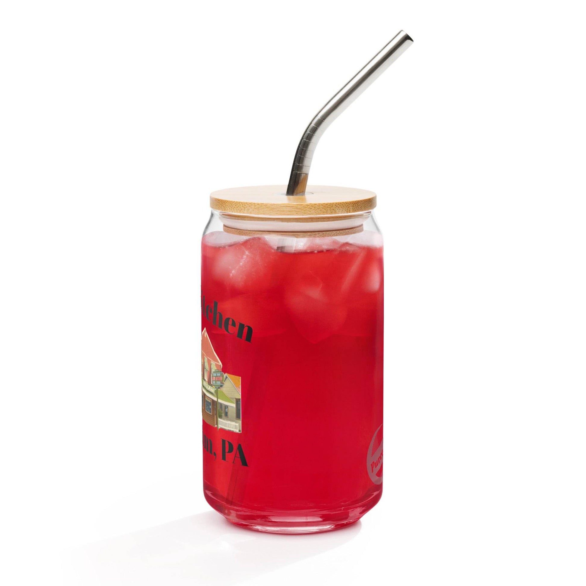Cabin Kitchen Print Can-Shaped Glass - Purcell's Clothing Company