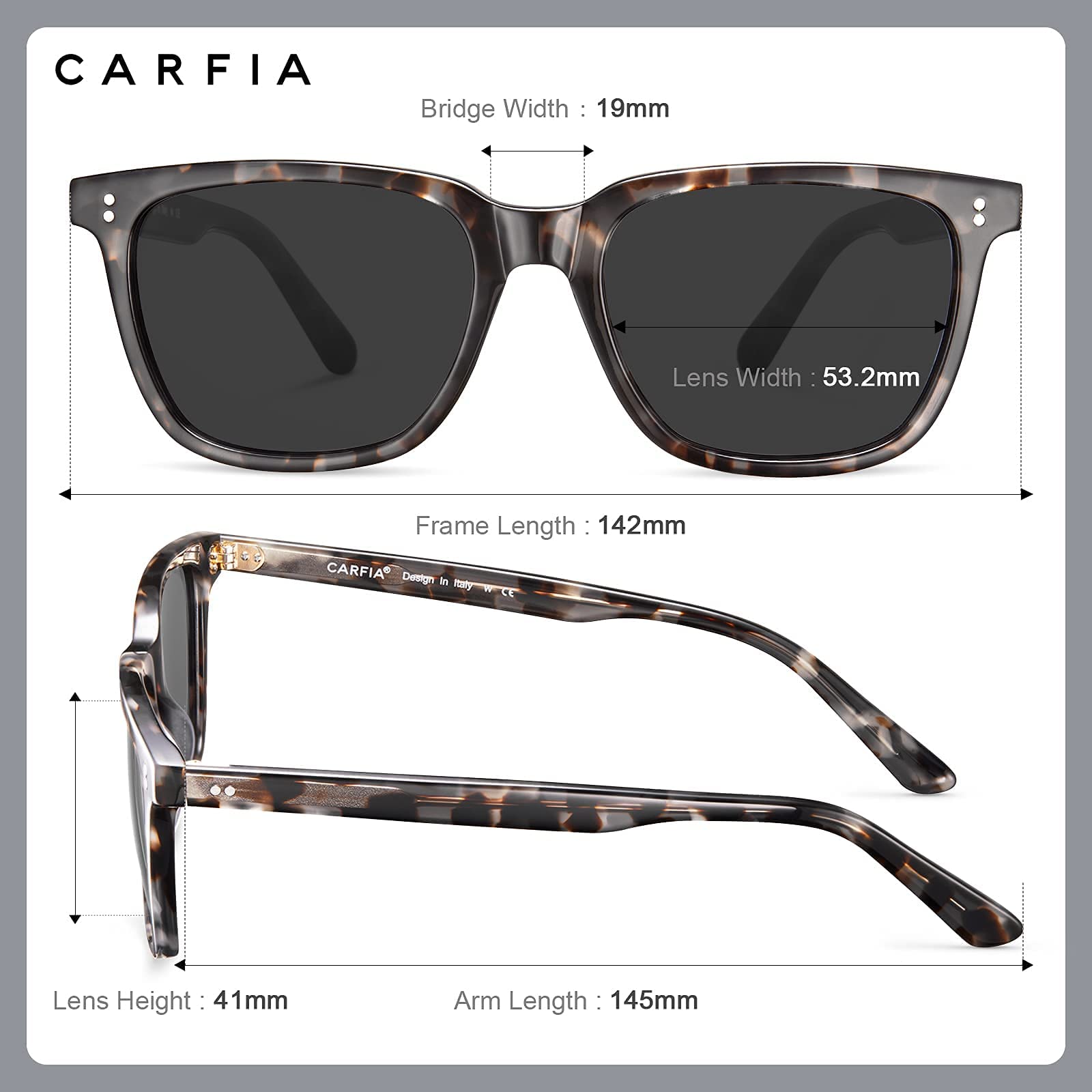 CARFIA Polarized Sunglasses UV400 Protection - Purcell's Clothing Company - 