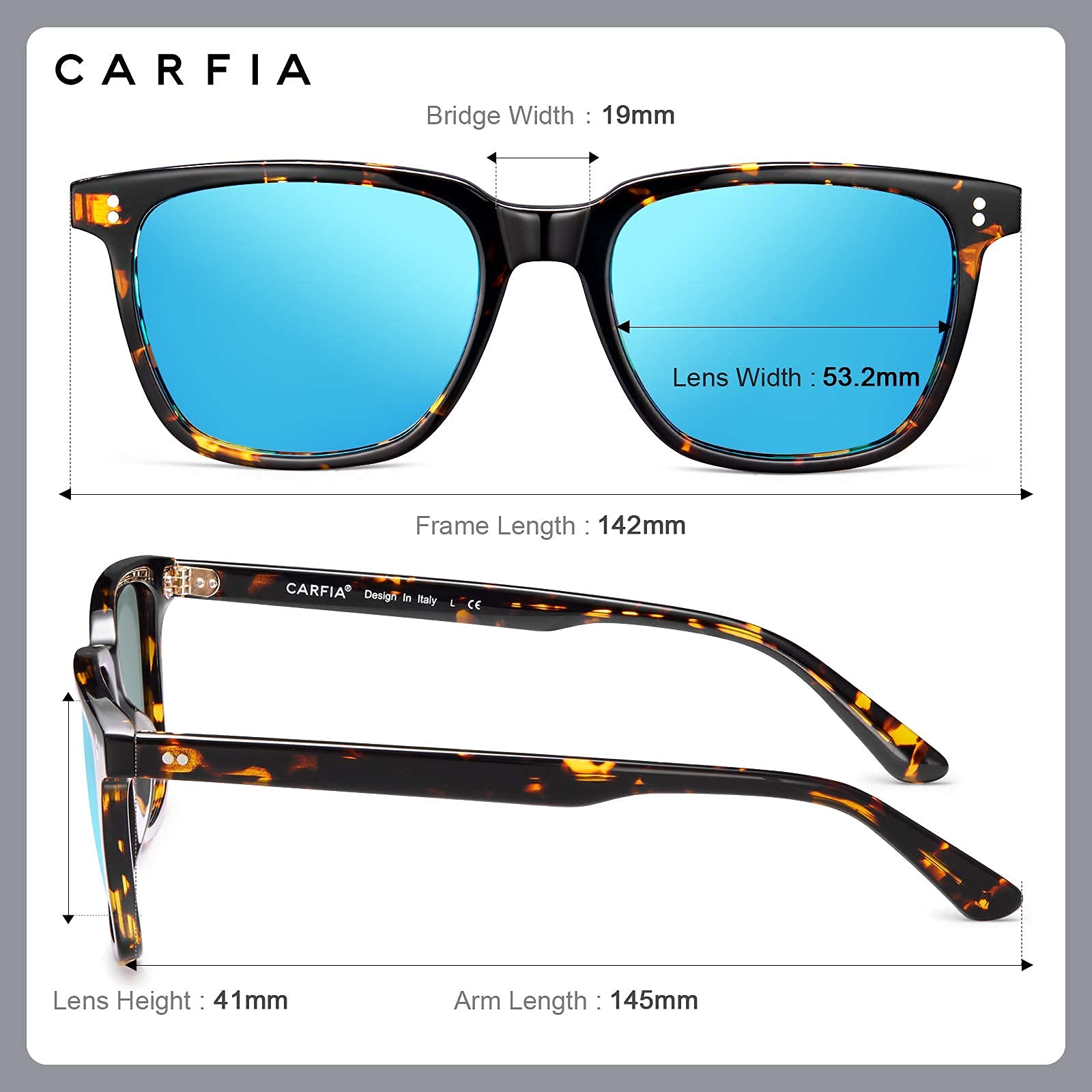 CARFIA Polarized Sunglasses UV400 Protection - Purcell's Clothing Company - 