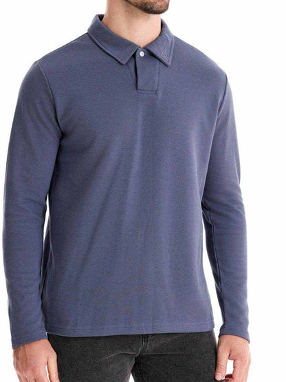 Collared Neck Long Sleeve Polo - Purcell's Clothing Company