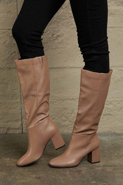 East Lion Corp Block Heel Knee High Boots - Purcell's Clothing Company
