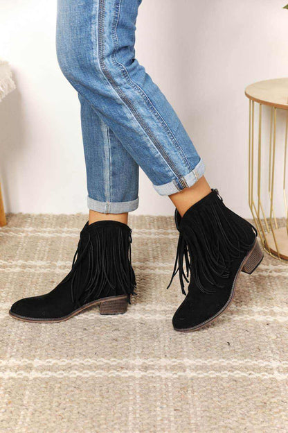 Legend Women's Fringe Cowboy Western Ankle Boots - Purcell's Clothing Company