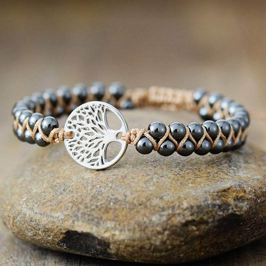 Alloy Natural Stone Braided Bracelet - Purcell's Clothing Company