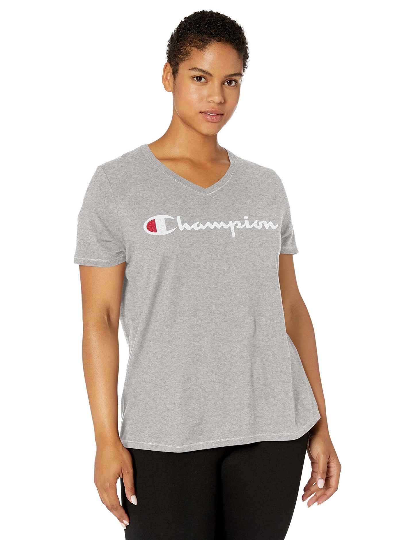 Champion Jersey V - Neck Logo Tee - Purcell's Clothing Company - 